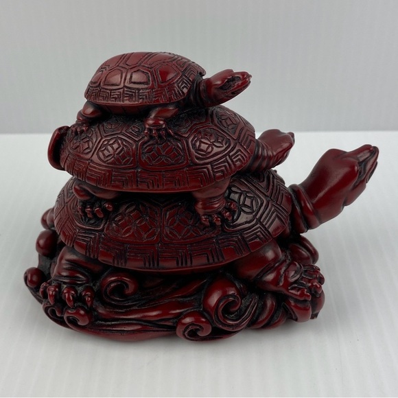 Stacked Tortoise Feng Shui Sculpture - Picture 3 of 7